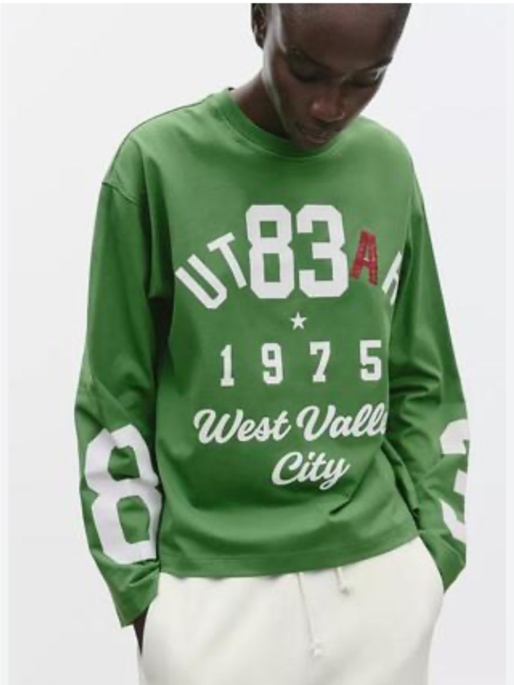 New ZARA Graphic Long-Sleeve Shirt